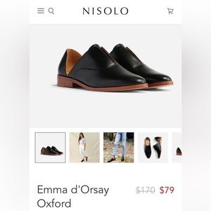 Nisolo Emma Oxford size 10 black